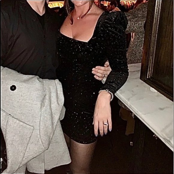 Velvet square neck mini dress Nordstrom - Picture 3 of 8